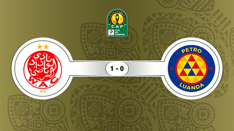 فريق الوداد الرياضي يتفوق على مضيفه بيترو أتلتيكو الأنغولي 1-0, دوري أبطال أفريقيا (الجولة الثانية-المجموعة الثالثة)