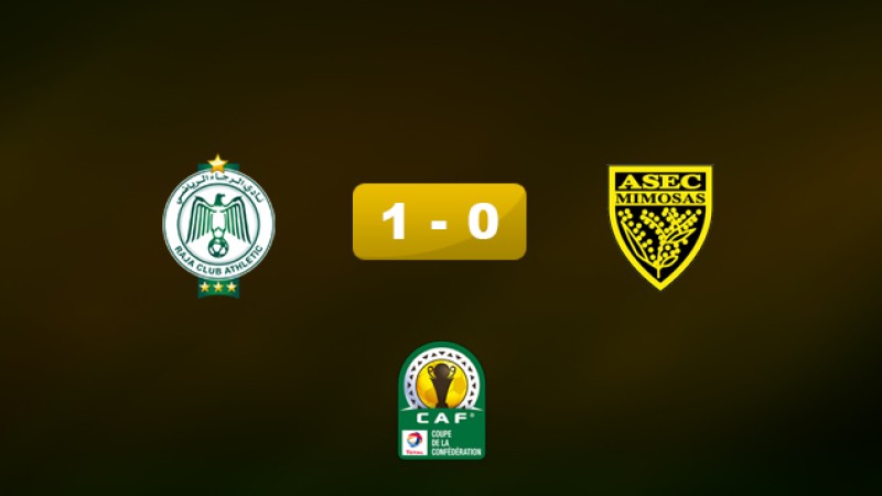 Coupe de la Confédération d’Afrique (Gr.A/3è Jr.): Victoire du Raja sur la pelouse de l'Asec Mimosas (1-0)