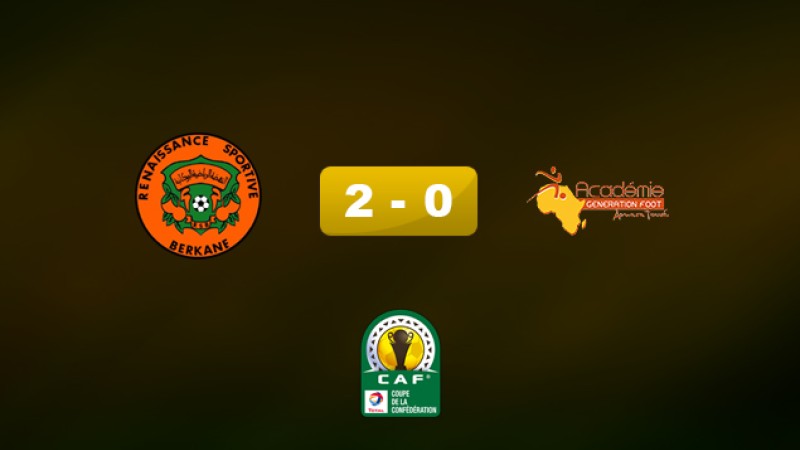 Renaissance Berkane qualifiée à la phase de groupes, après sa victoire (2-0) face à Génération Foot du Sénégal 'Coupe de la confédération africaine'