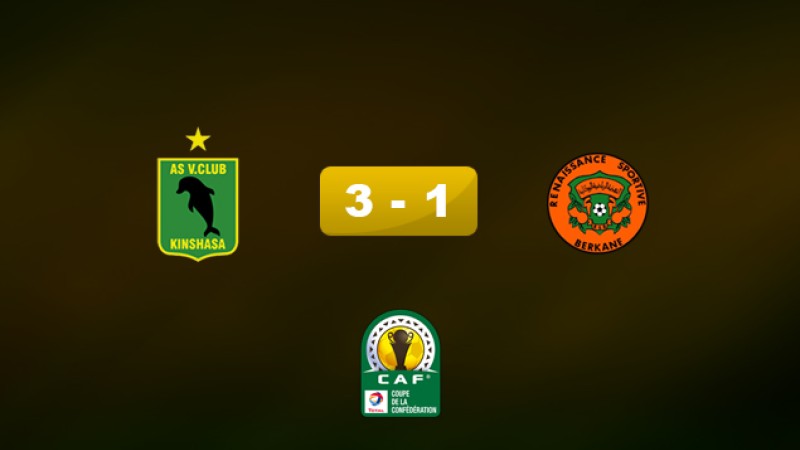 Coupe de la CAF (Quarts de finale/aller) : La Renaissance de Berkane s'incline (1-3) à l’extérieur face au club de l’AS Vita de la RDC