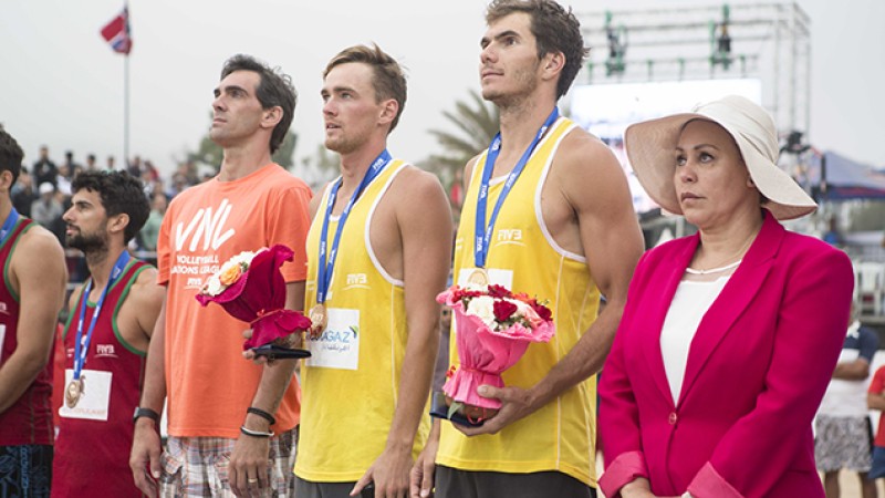 Beach-volley: Victoire d'une paire russe (hommes) et une italienne (femmes) au tournoi international d'Agadir