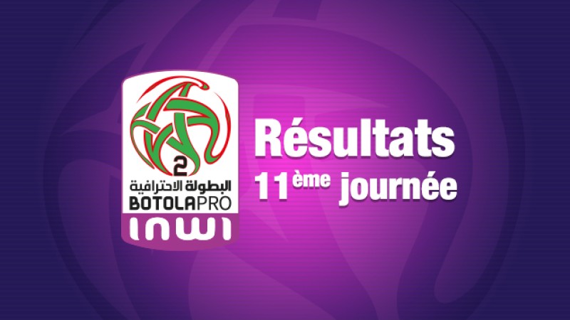Botola Pro D2 "Inwi" (11è journée), résultats et programme
