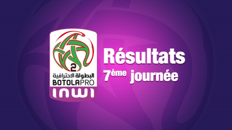 Botola Pro D2 "Inwi" (7è journée), Résultats et programme