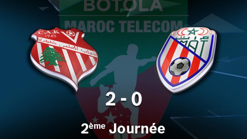 Botola Maroc Télécom D1 (2è journée): Victoire à domicile de Chabab Atlas Khénifra face au Moghreb de Tétouan (2-0)