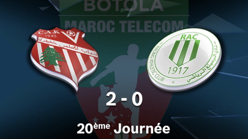 Botola Pro M.T. D1 (20ème journée): Victoire de Chabab Atlas Khénifra face au RAC Casablanca (2-0)