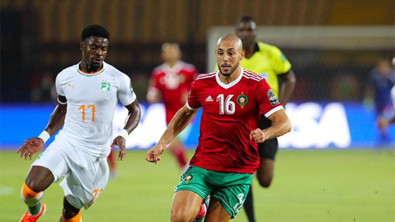 نجم المنتخب المغربي نور الدين أمرابط أحسن لاعب في لقاء كوت ديفوار