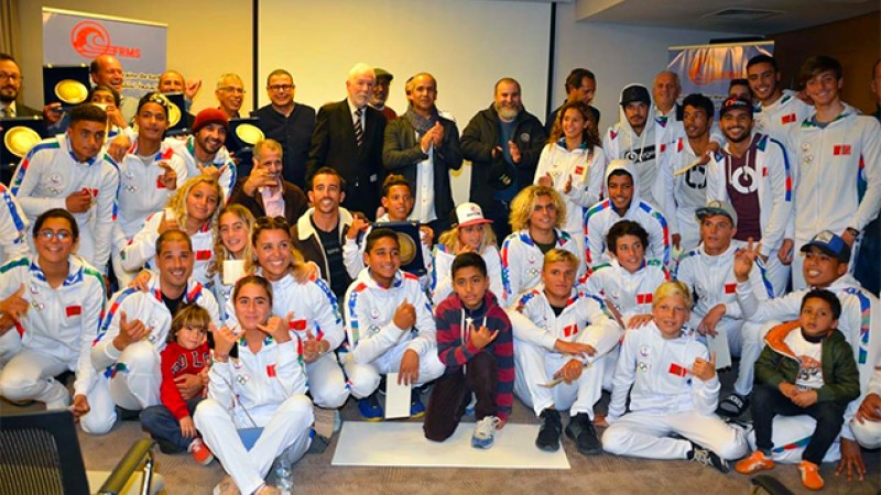 الجامعة الملكية المغربية لركوب الموج تتوج أبطالها برسم الموسم الرياضي 2017 - 2018