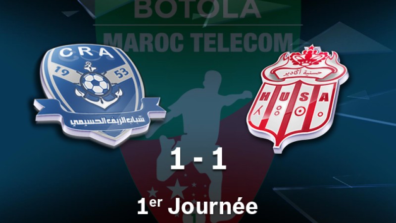 Botola Maroc Télécom D1 (1ère journée): Match nul entre Chabab Rif d’Al Hoceima et Hassania d’Agadir (1-1)