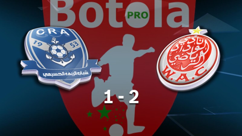 Botola Maroc Télécom D1 (20è journée): Wydad de Casablanca s’impose sur la pelouse de Chabab Al-Hoceima (2-1)