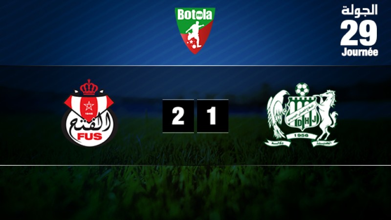 الدفاع الحسني الجديدي ينهزم أمام ضيفه اتحاد الفتح الرياضي 1-2 'الدورة ال29'