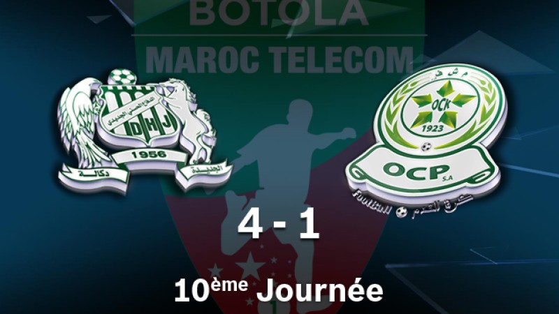 Botola M.T. D1 (10è journée): DHJ/OCK (4-1)
