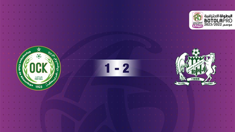 الدفاع الحسني الجديدي يفوز على ضيفه أولمبيك خريبكة 2-1