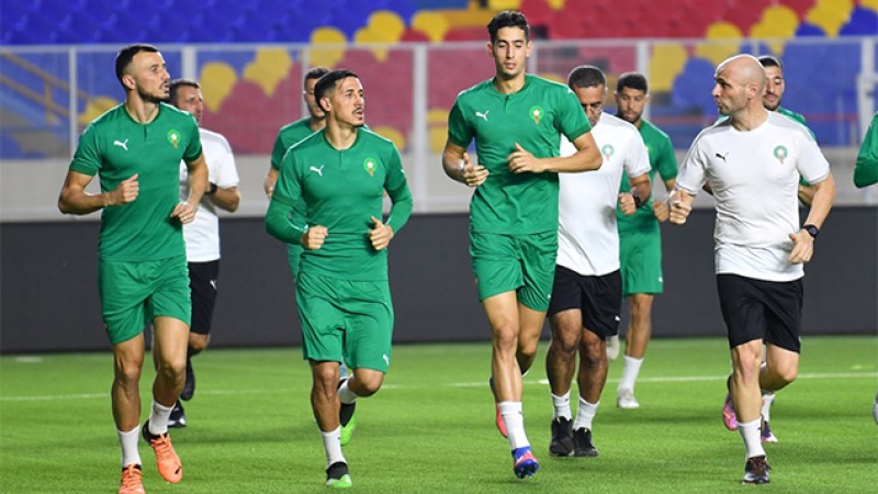 مباراة المغرب-الكونغو.. المنتخب الوطني المغربي يجري حصة تدريبية على أرضية الشهداء بكينشاسا