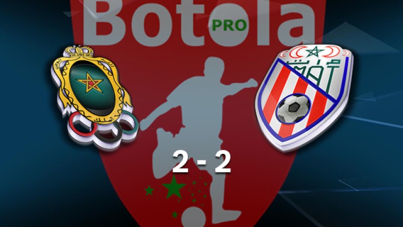 Botola Maroc Télécom D1 (22è journée): AS FAR tenue en échec par Moghreb Tétouan (2-2)