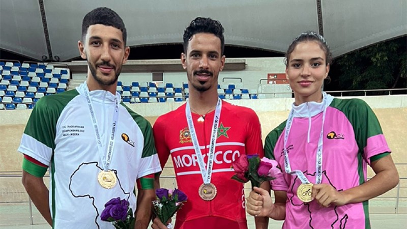 Championnat d'Afrique de cyclisme sur piste.. Les Marocains Raja Chaker et Achraf Ed-Doghmi médaillés d'or