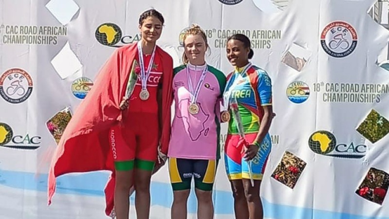 Championnats d’Afrique de cyclisme sur route.. la Marocaine Rajae Chakir remporte l'argent du contre-la-montre individuel