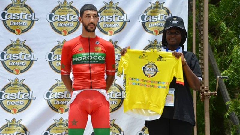Tour du Bénin "4e étape".. le Marocain Achraf Ed-Doghmy troisième, garde le maillot jaune