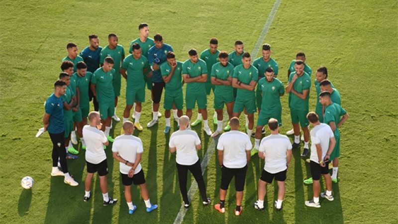 Equipe nationale.. premier galop d'entrainement des Lions de l'Atlas avant d'affronter le Chili et le Paraguay
