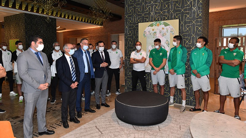 CAN-2021.. En préparation à Maamora, les Lions de l'Atlas reçoivent la visite d'une délégation ministérielle