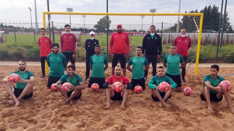 La sélection nationale de beach soccer en stage de préparation à Maâmora, du 22 au 29 novembre