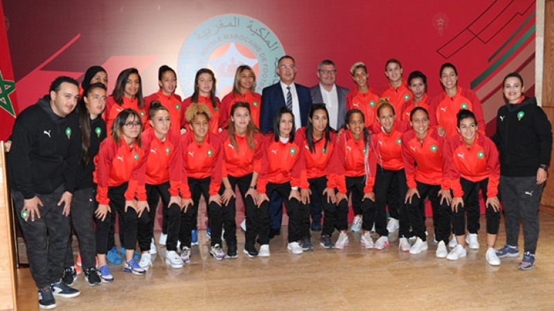 Cérémonie en l'honneur de la sélection nationale, championne du tournoi de l'UNAF