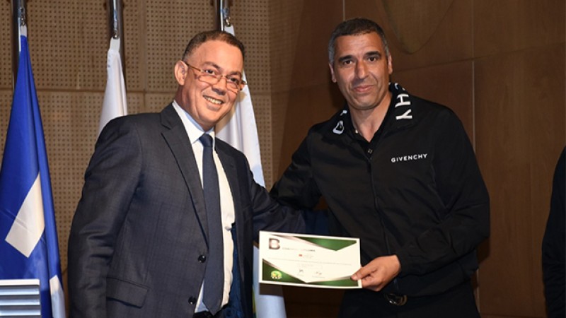 Cérémonie de remise des diplômes aux entraîneurs messieurs et dames