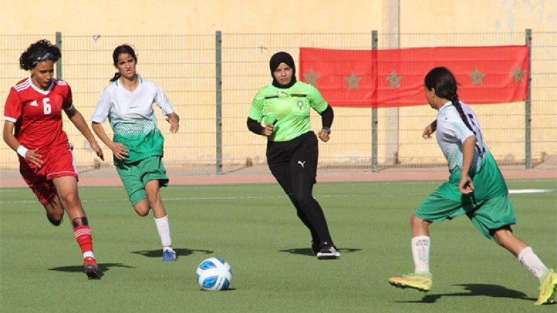 Championnat national scolaire de mini-foot (Filles).. Les AREFs de l'Oriental et de Casablanca-Settat en haut du podium