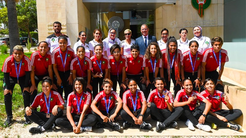 La FRMF organise une réception en l'honneur de la sélection nationale féminine (U20) médaillée de bronze aux JAR-2019