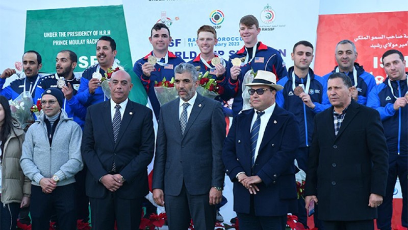 Coupe du monde de tir sportif (Skeet/hommes).. les Etats-Unis remportent la médaille d'or par équipe