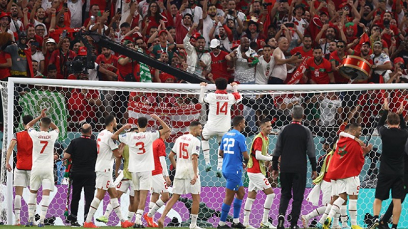Mondial2022 Maroc-Belgique.. Les supporters marocains créent l'ambiance dans les tribunes