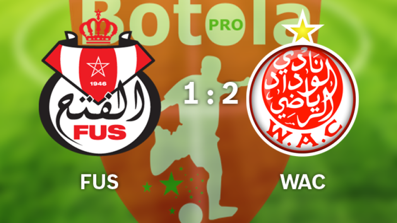 Botola Maroc Télécom D1 (14è journée): Le WAC bat le FUS (2 à 1)