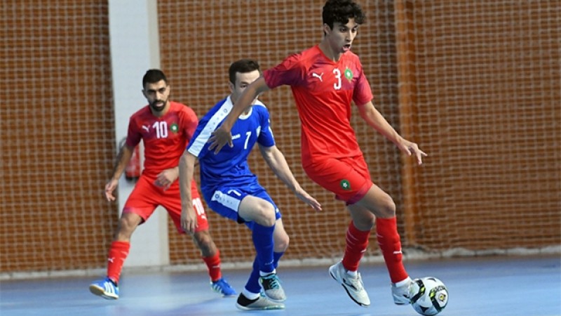 المنتخب الوطني المغربي لكرة القدم داخل القاعة يفوز على منتخب أوزبكستان ( 5- 3)