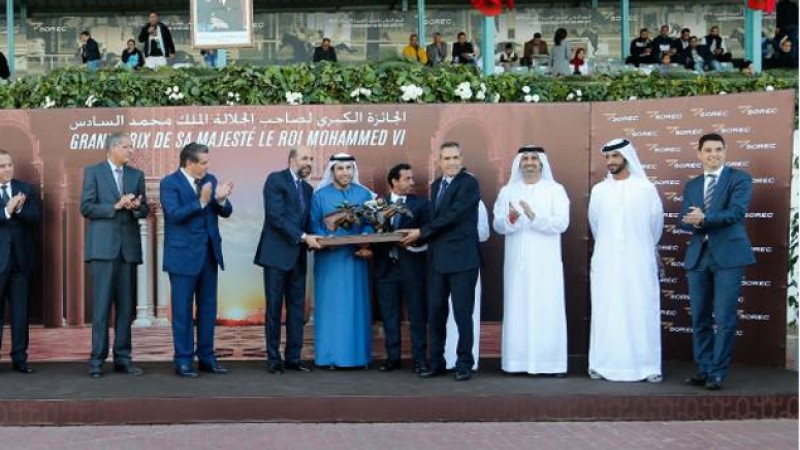 Le cheval Bandar remporte le Grand Prix de Sa Majesté le Roi Mohammed VI du Pur-sang Arabe