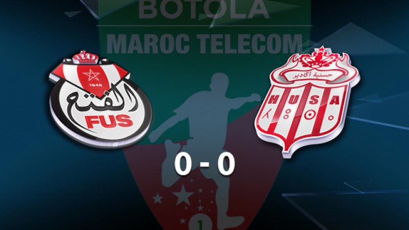 Botola Pro D1 MT (Mise à jour de la 10è journée) : Le HUSA et le FUS se neutralisent (0-0)