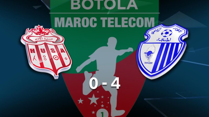 Botola Maroc Télécom D1 (mise à jour 21e journée): HUSA-IRT (0-4)