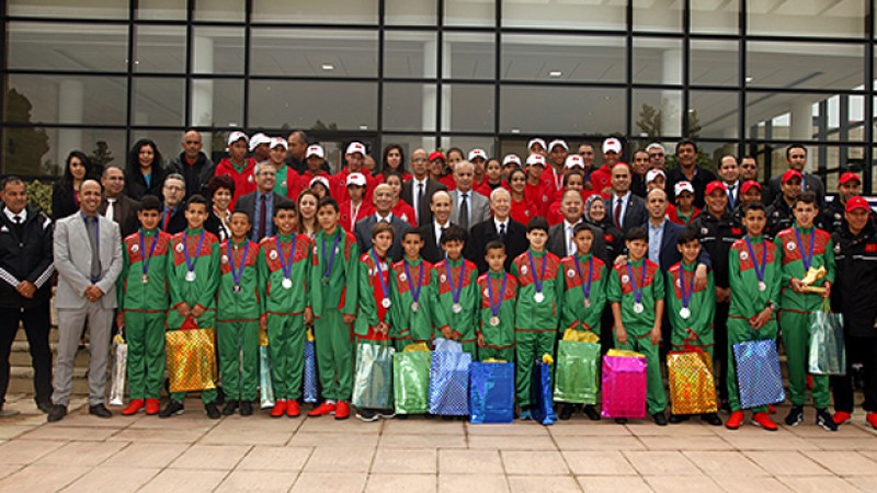 Cérémonie à Rabat en l’honneur des sélections marocaines scolaires de cross-country et de football