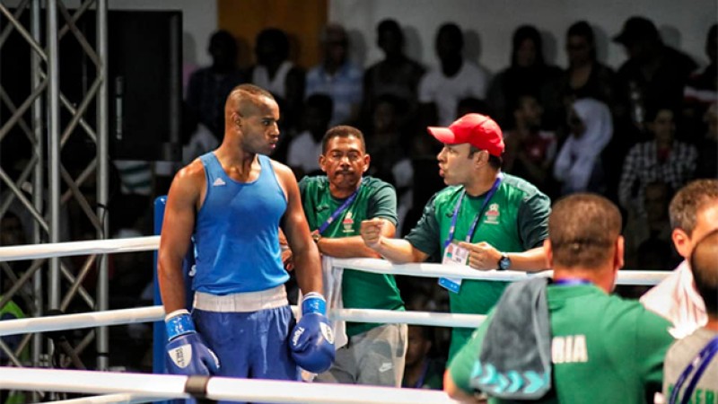 الألعاب الافريقية - الرباط 2019: الملاكم المغربي يونس باعلا يحرز فضية الوزن الثقيل (91 كلغ)