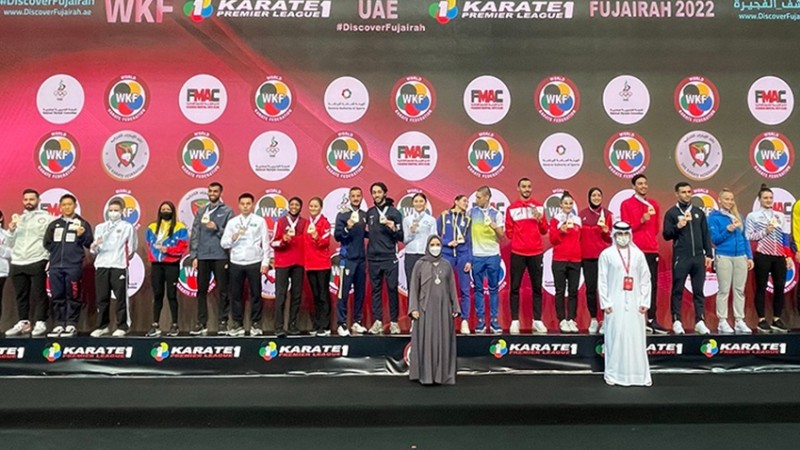 الدوري الممتاز الأول للكراطي بالفجيرة .. البطل المغربي مهدي السريتي يحرز الميدالية البرونزية