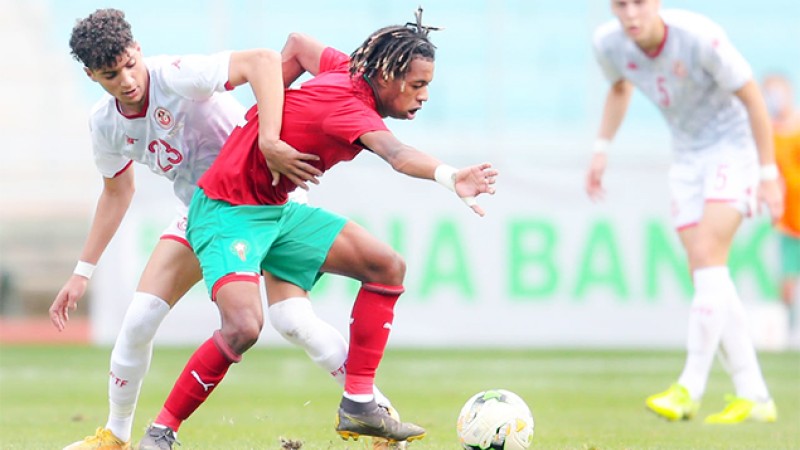 Tournoi de l'UNAF (U20) 3e journée, match nul entre le Maroc et la Tunisie (0-0)