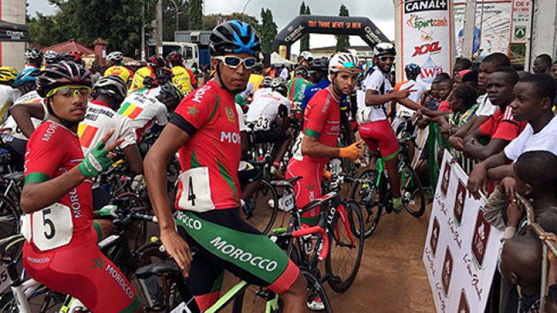 Tour de Côte d’Ivoire (6è étape): Les Marocains Essail et Galdoune (maillot vert), respectivement 2ème et 3ème