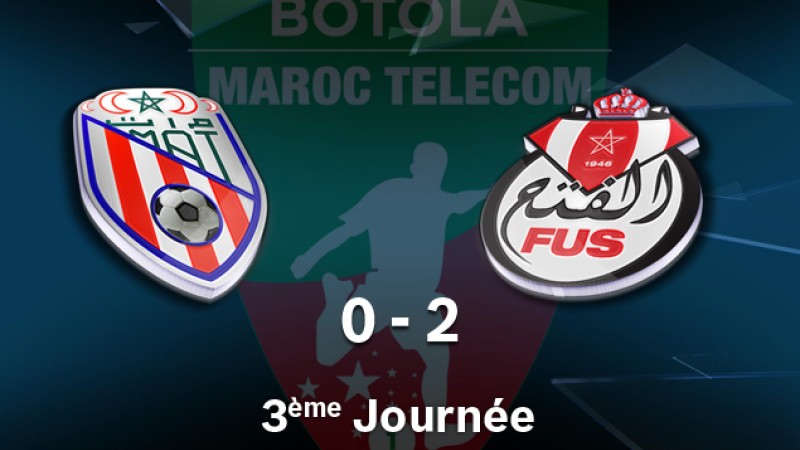 Botola Maroc Télécom D1 (mise à jour 3e journée): victoire du FUS chez le MAT (2-0)