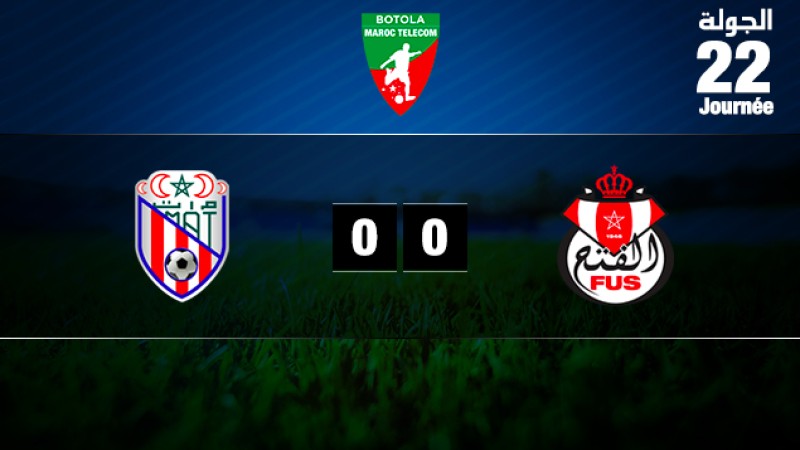 Botola Maroc Télécom D1 (22è journée): Nul Blanc entre le Moghreb de Tétouan et le FUS de Rabat