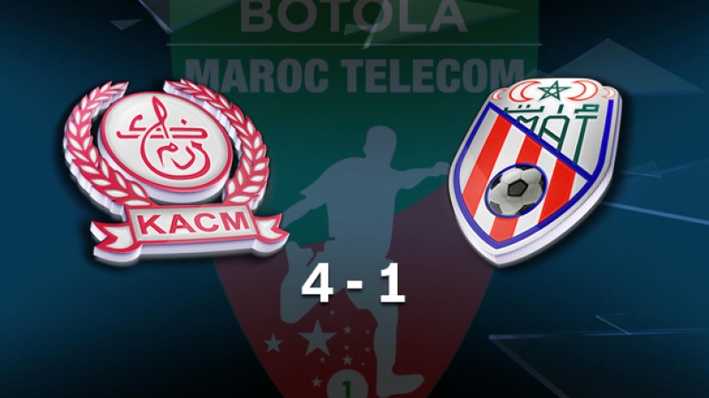 Botola Maroc Télécom D1 (4è journée): Victoire du Kawkab de Marrakech sur la pelouse du Moghreb de Tétouan (4-1)