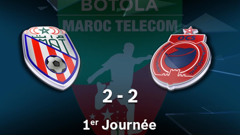 Botola Maroc Télécom D1 (1ère journée): Moghreb de Tétouan et Olympic Safi se quittent dos à dos (2-2)