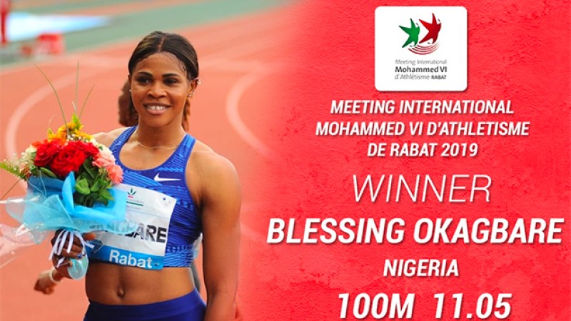 Meeting International Mohammed VI d'athlétisme (Diamond League) : La Nigériane Blessing Okagbare, première au 100m