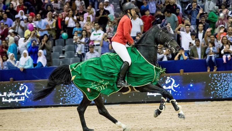 Salon du cheval d’El Jadida (10e édition): troisième victoire de la cavalière belge Virginie Thonon au Morocco Royal Tour 2017