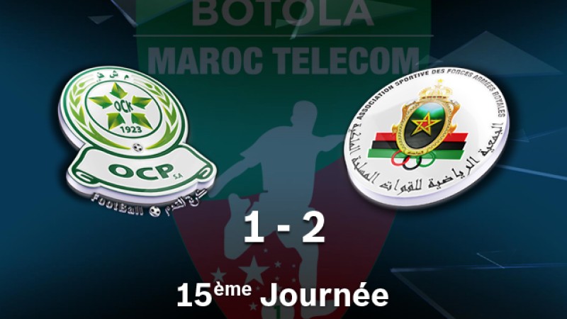 Botola Pro M.T. D1 (15ème journée): Victoire de l’AS FAR sur la pelouse de l’Olympique de Khouribga (2-1)