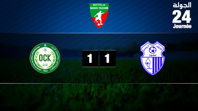 L'Olympique de Khouribga et l’Ittihad de Tanger se quittent sur un nul (1-1)