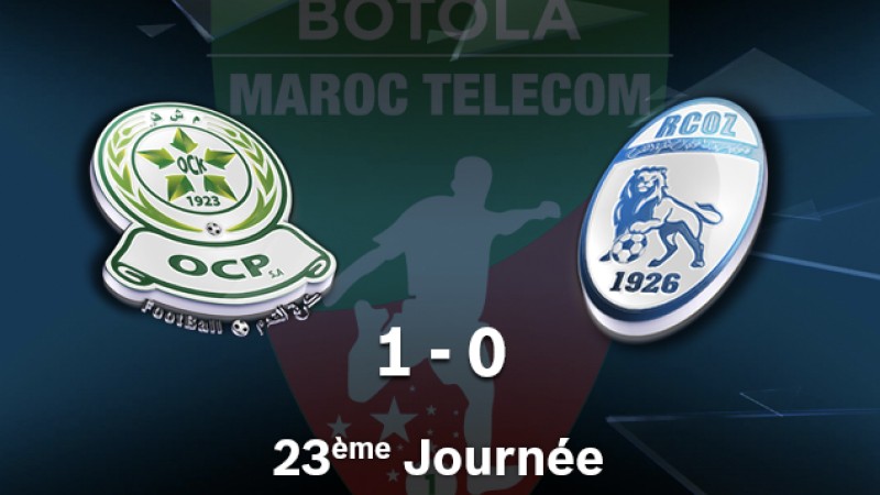 Botola Pro M.T. D1 (23e journée): L'Olympique de Khouribga s'impose à domicile 1-0 face à Rapide Oued Zem