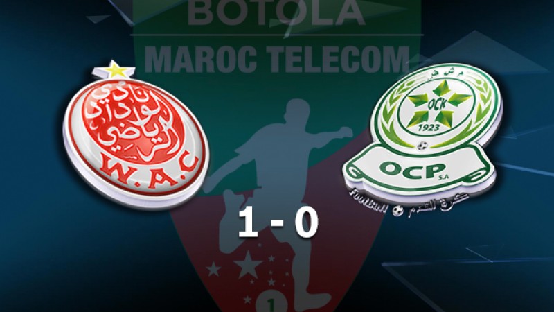 Botola Maroc Télécom D1 (12ème journée): Le Wydad de Casablanca s'impose face à l'Olympique de Khouribga (0-1)